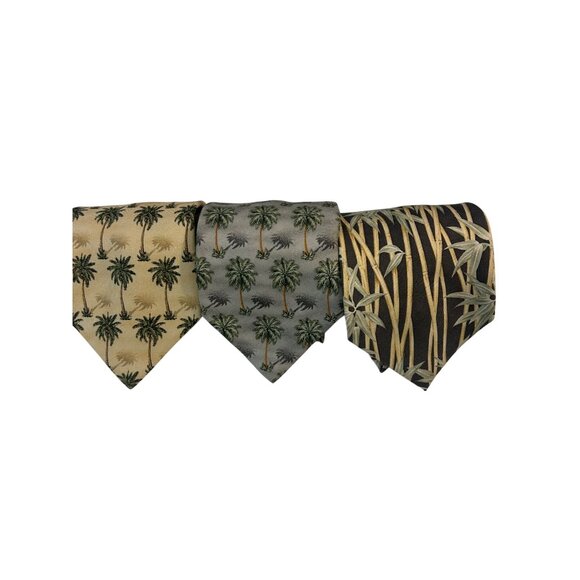Tommy Bahama Palm Tree Neck Tie Lot - Picture 1 of 5